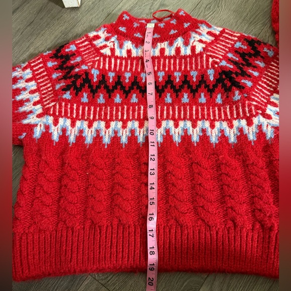 ZARA cable-knit  jacquard Women's Sweater size small - Picture 5 of 6